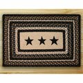 Capitol Earth Rugs Black Stars Rectangle Patch 67-313BS